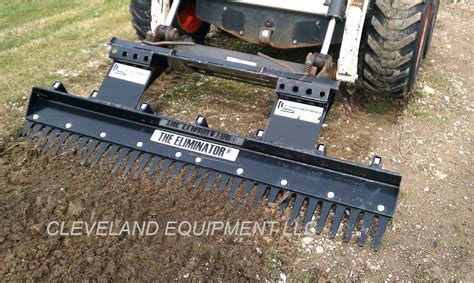 how to use a eliminator rake for skid steer|loegering attachments.